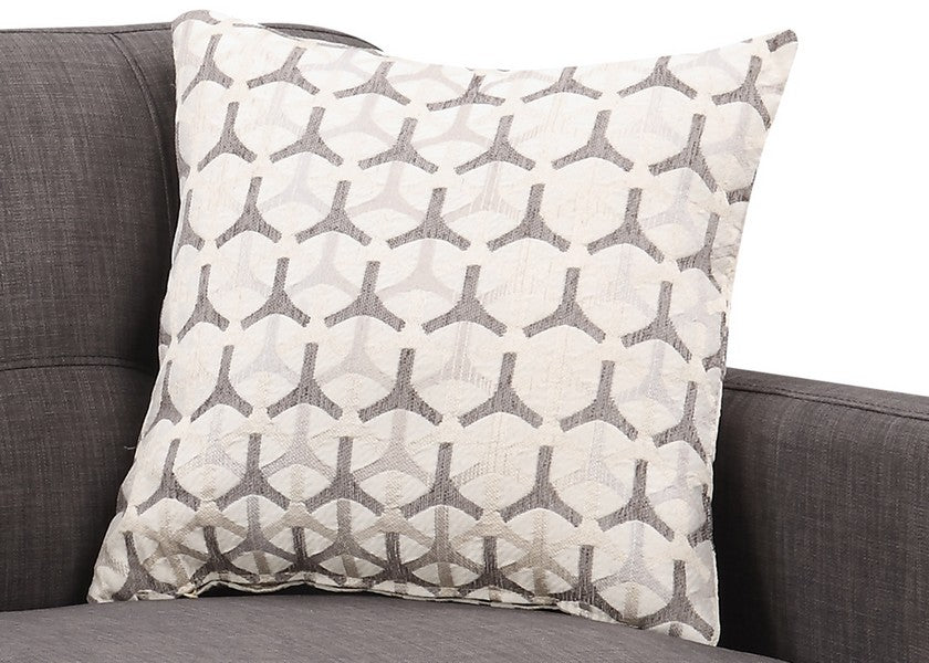 61" Charcoal And Black Loveseat and Toss Pillows-7