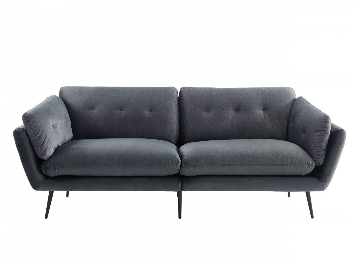 84" Dark Gray Sofa With Black Legs-1