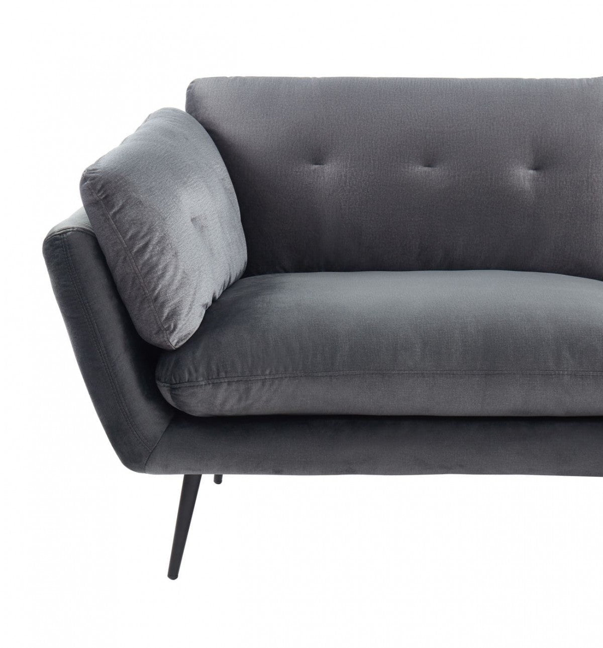 84" Dark Gray Sofa With Black Legs-5