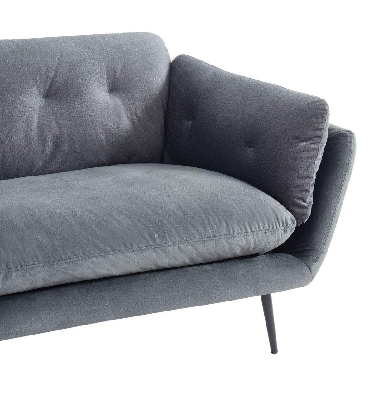 84" Dark Gray Sofa With Black Legs-6